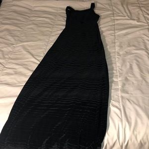 Blk velour maxi dress